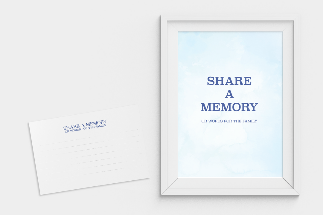 Capture recuerdos sinceros con nuestra tarjeta imprimible Share-a-Memory y firme 1003