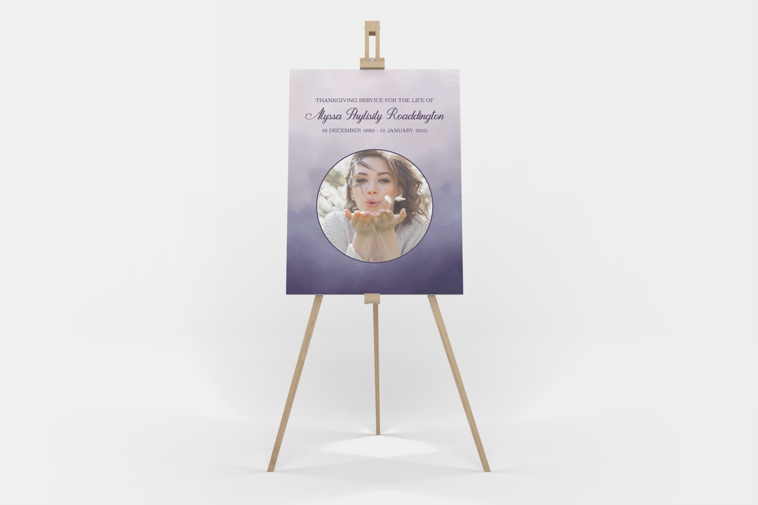 Purple Haze Welcome Sign Template