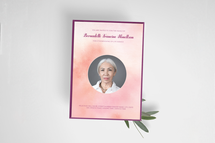 Anpassbare digitale Beerdigungseinladungsvorlage 1005