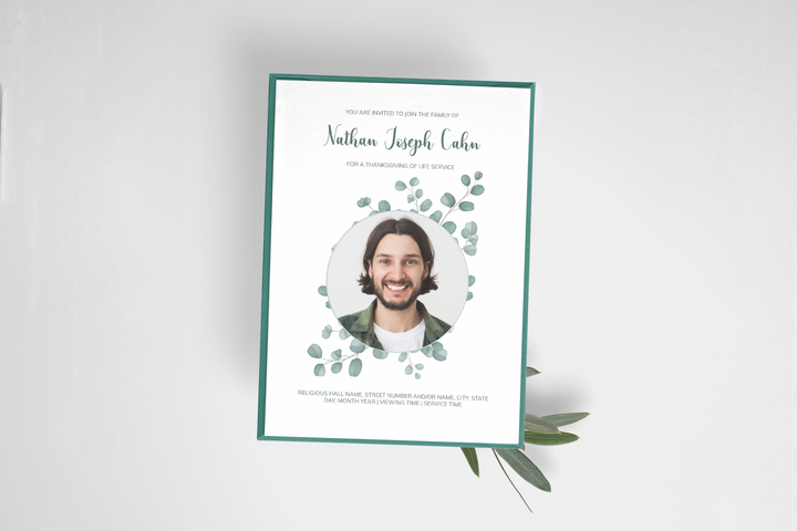 Anpassbare digitale Beerdigungseinladungsvorlage 1014