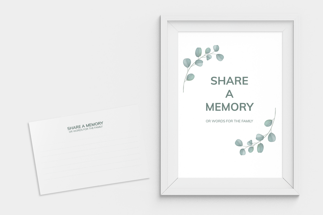 Cattura ricordi sentiti con la nostra scheda stampabile Share-a-Memory e firma 1014