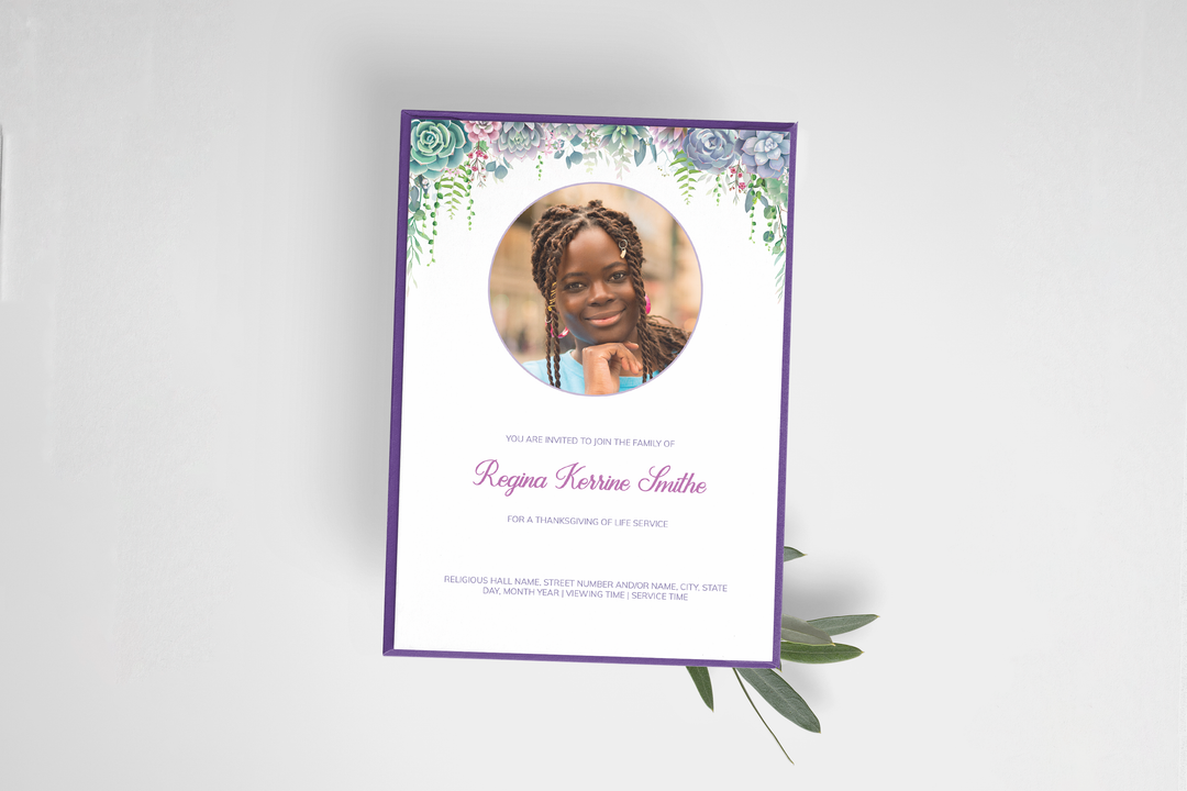 Plantilla de invitación para funeral digital personalizable 1015