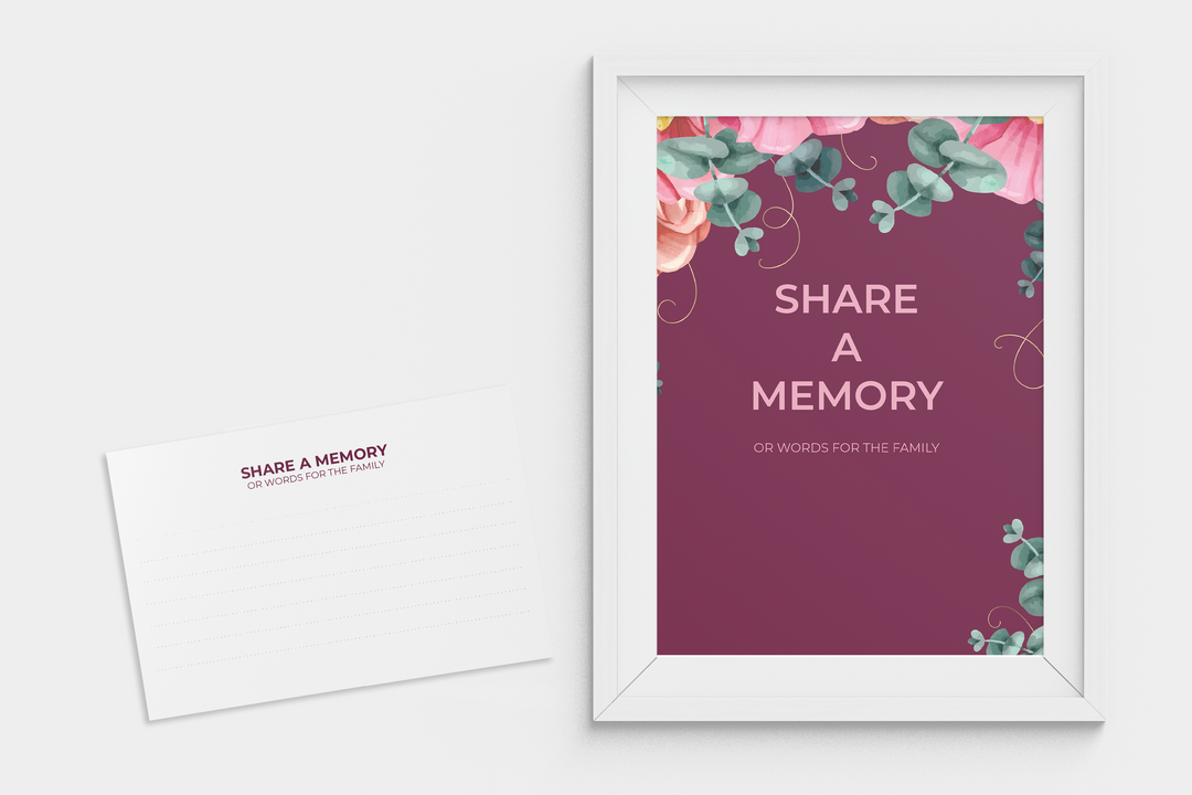 Cattura ricordi sentiti con la nostra scheda stampabile Share-a-Memory e firma 1016
