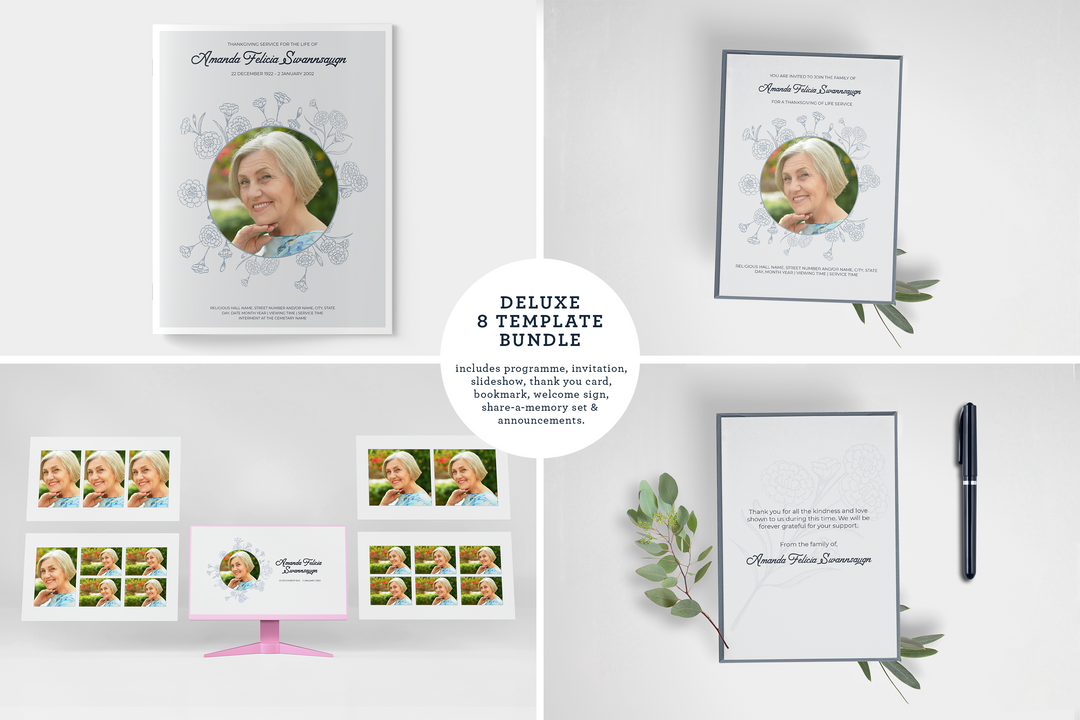 Gold Commercial License Funeral Template Package