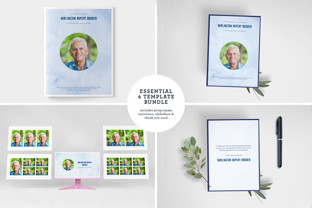 Silver Commercial License Funeral Template Package