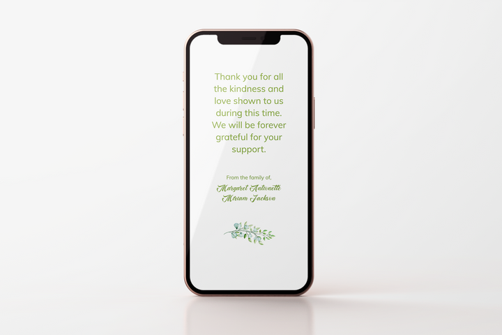Greenery Thank You Card Templates