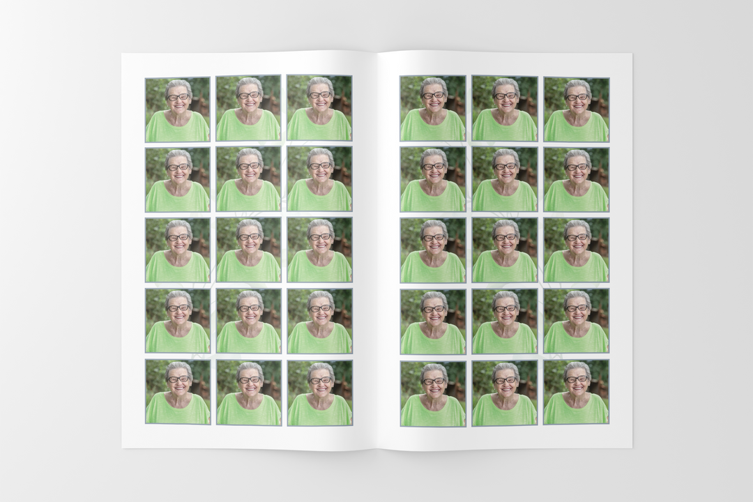 Greenery Funeral Program Template 8-Page Small