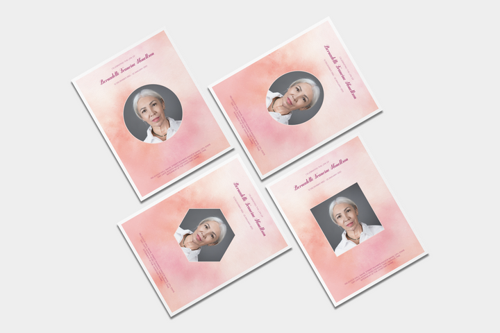 Personalisierte 12-seitige Bestattungsprogrammvorlage – Eine bedeutungsvolle Hommage 1005