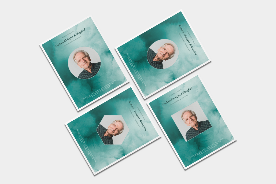Plantilla personalizada de programa funerario de 12 páginas: un tributo significativo 1006
