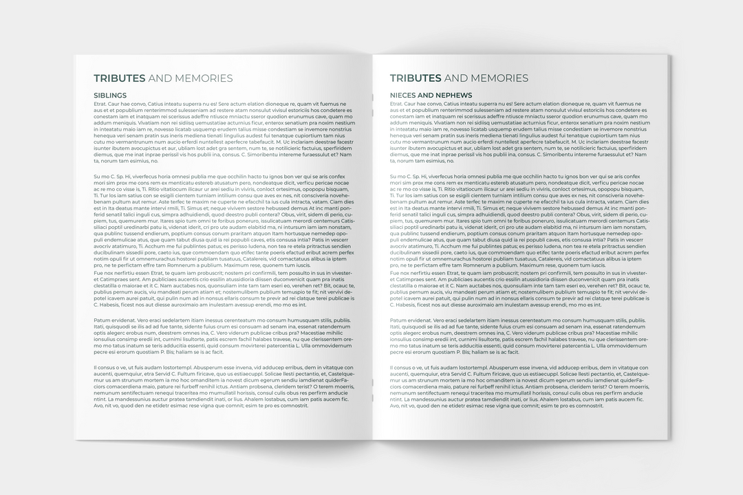 Plantilla personalizada de programa funerario de 12 páginas: un tributo significativo 1006