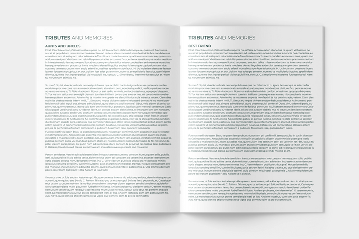 Plantilla personalizada de programa funerario de 12 páginas: un tributo significativo 1006