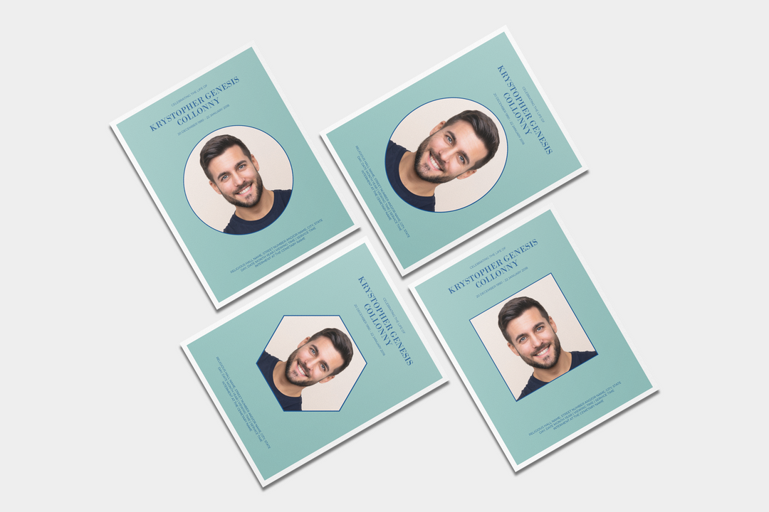 Pacchetto Essentials: modelli personalizzabili per funerali e commemorazioni: ampio programma di 4 pagine, presentazione, inviti e biglietti di ringraziamento - Crea un sentito tributo per celebrare la vita e l'eredità della persona amata 1008