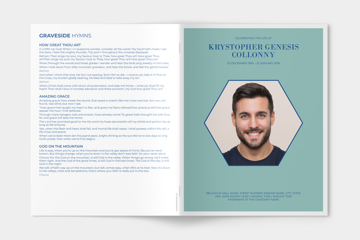 Pacchetto Essentials: modelli personalizzabili per funerali e commemorazioni: ampio programma di 4 pagine, presentazione, inviti e biglietti di ringraziamento - Crea un sentito tributo per celebrare la vita e l'eredità della persona amata 1008