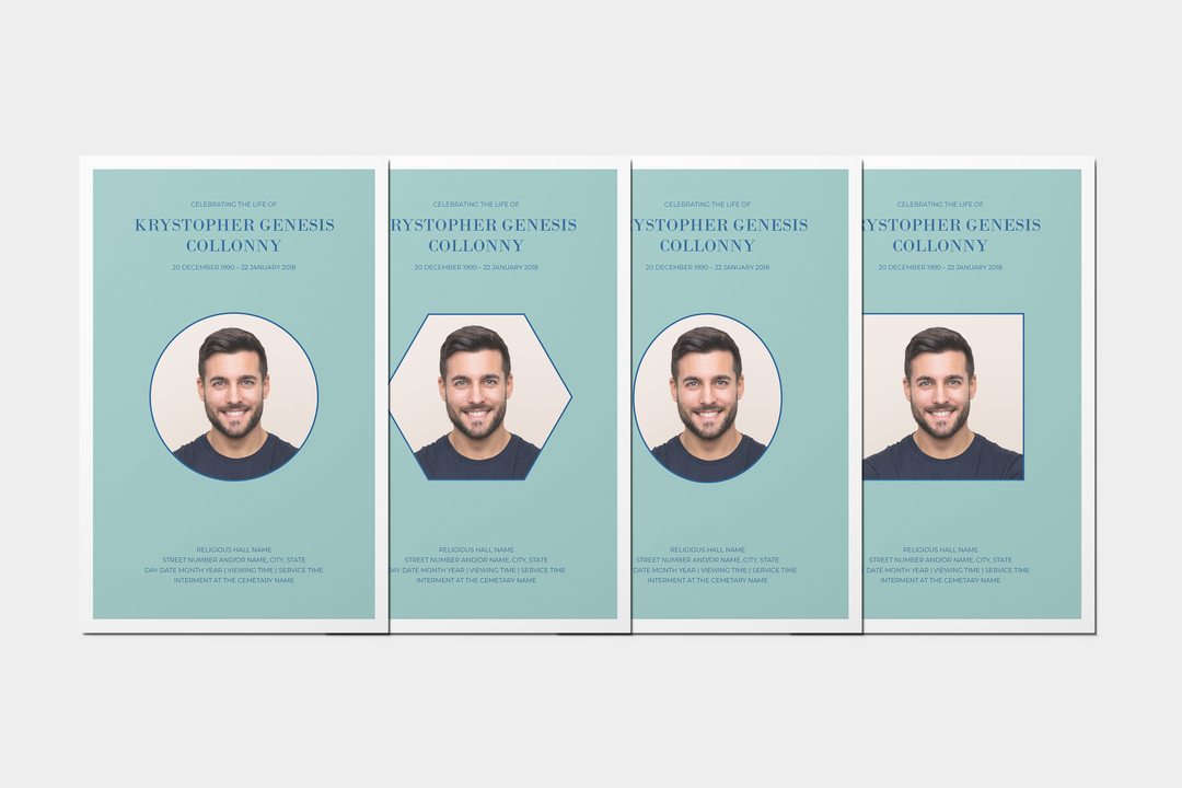 Anpassbares Vorlagenpaket für Beerdigungen und Gedenkfeiern: Kleines 8-seitiges Programm, Diashow, Einladungen und Dankeskarten – Erstellen Sie eine personalisierte Hommage, um das Leben und Vermächtnis Ihrer Liebsten zu ehren 1008