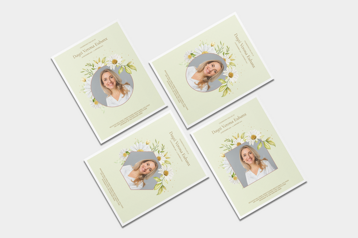 Personalisierte große 4-seitige Bestattungsprogrammvorlage – A Lasting Tribute 1010