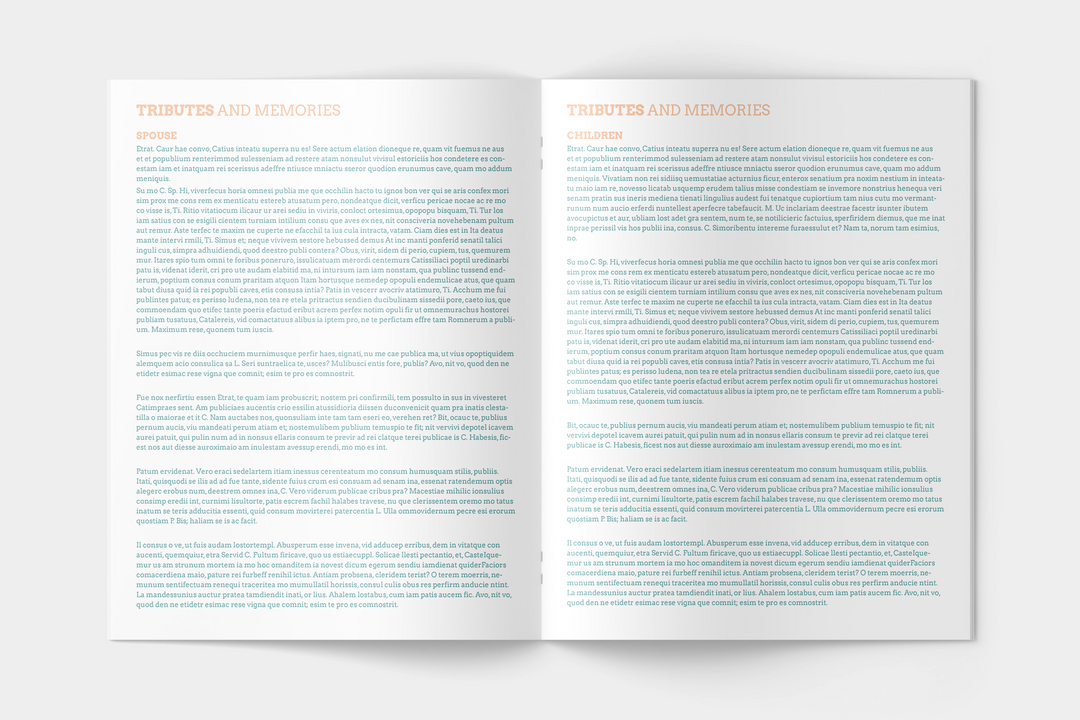 Vibrant Leaf Funeral Program Template 12-Page Large